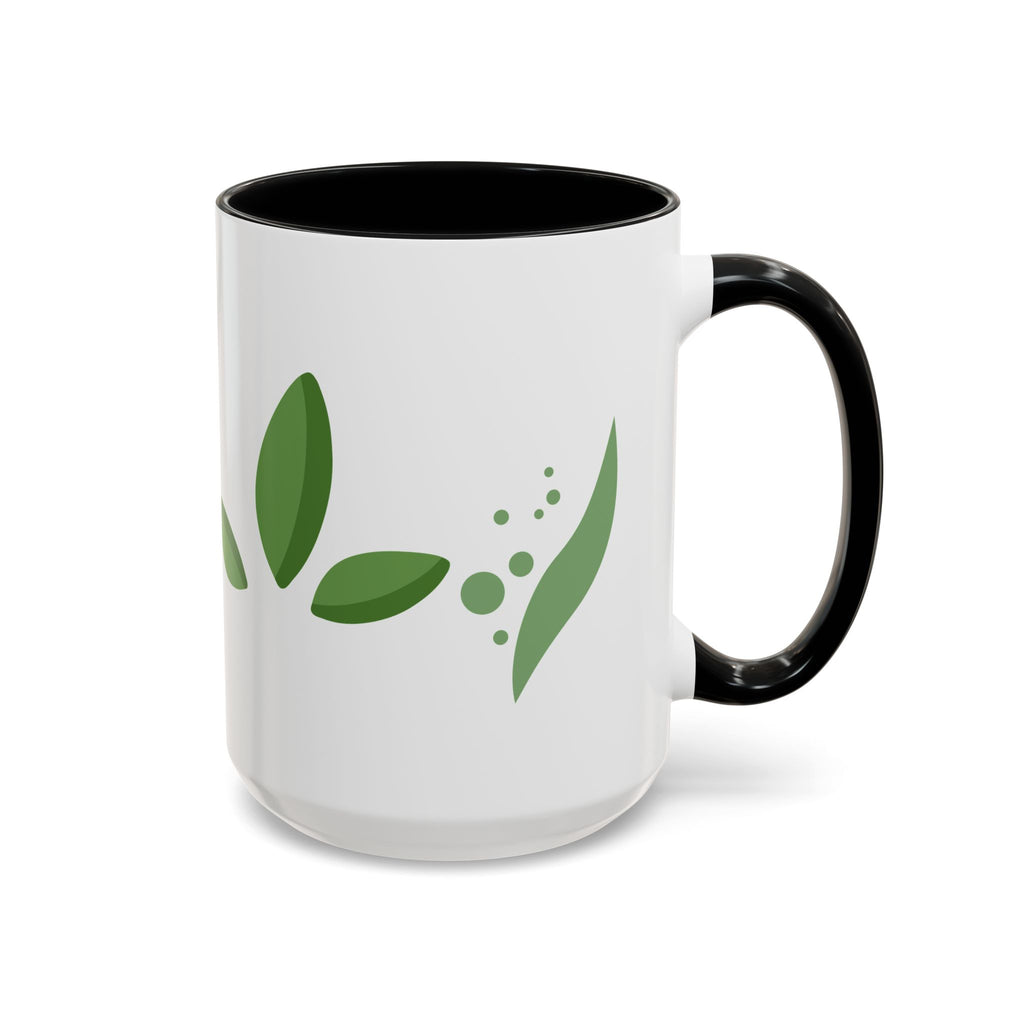 Greenery Accent Coffee Mug for Plant Lovers, Unique Tea Mug, Housewarming Gift, Eco-Friendly Mug, Garden Themed Kitchen Decor