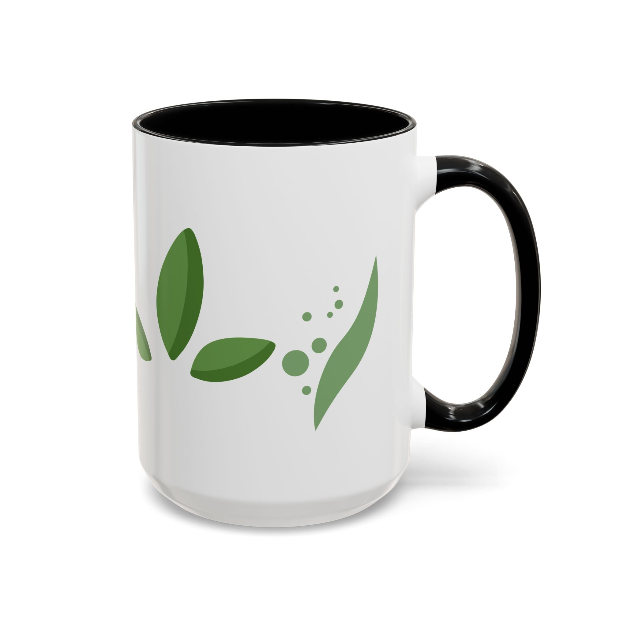 Greenery Accent Coffee Mug for Plant Lovers, Unique Tea Mug, Housewarming Gift, Eco-Friendly Mug, Garden Themed Kitchen Decor