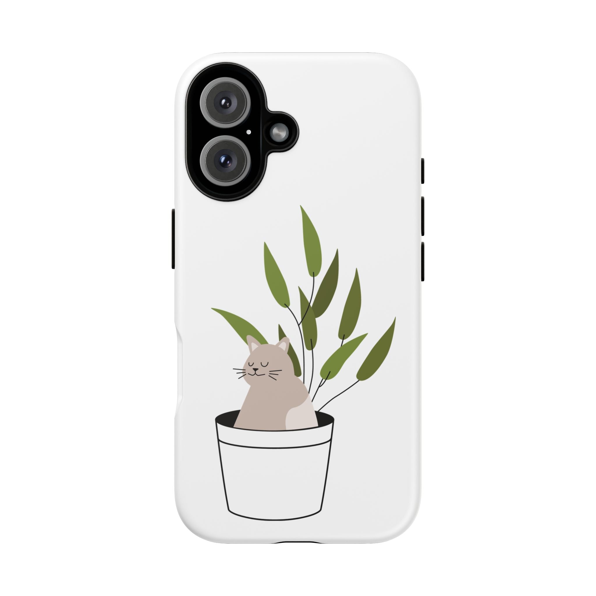 Cute Cat Phone Case, Pet Lover, Floral Design, Gift for Cat Owners, Unique Phone Accessories, Soft and Durable
