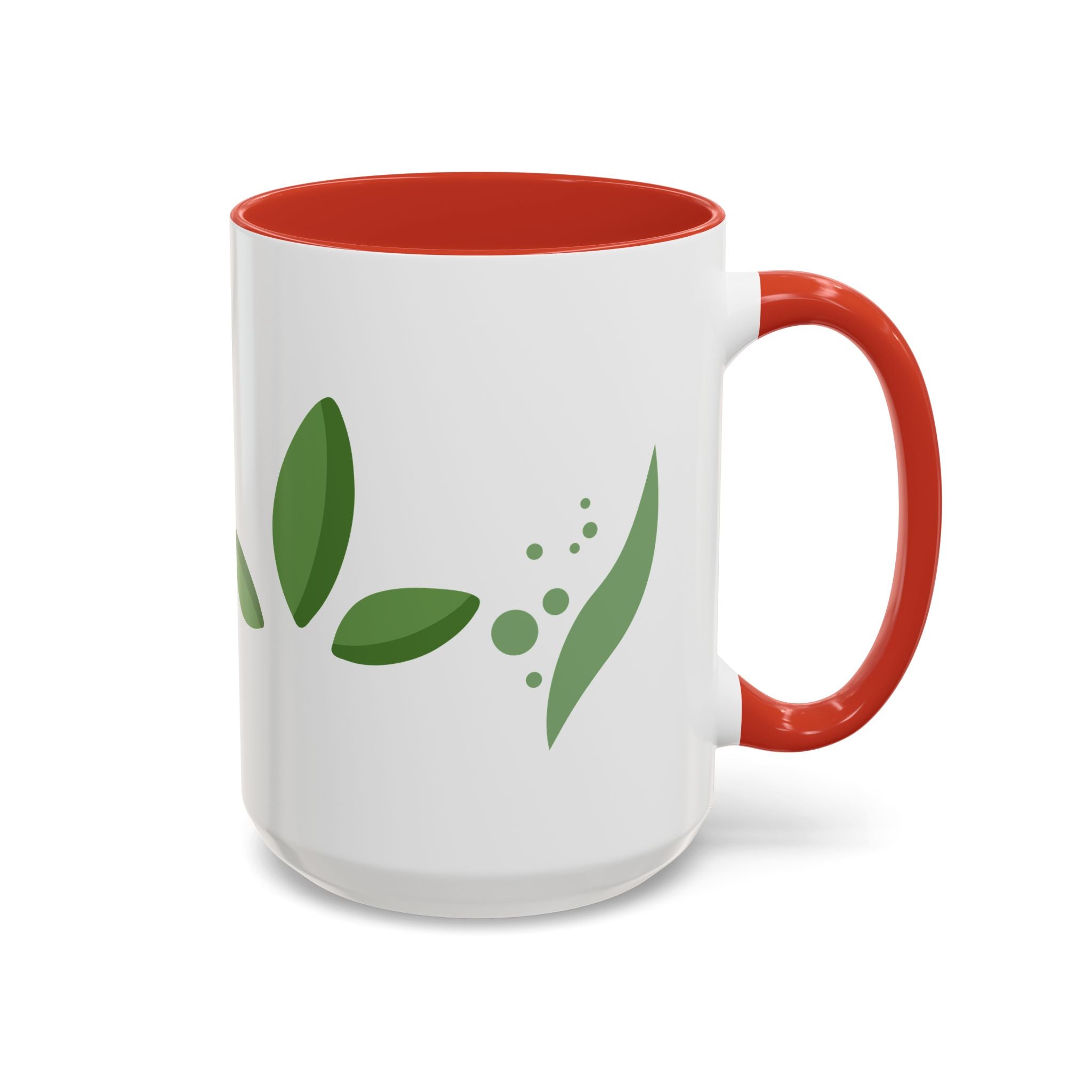 Greenery Accent Coffee Mug for Plant Lovers, Unique Tea Mug, Housewarming Gift, Eco-Friendly Mug, Garden Themed Kitchen Decor