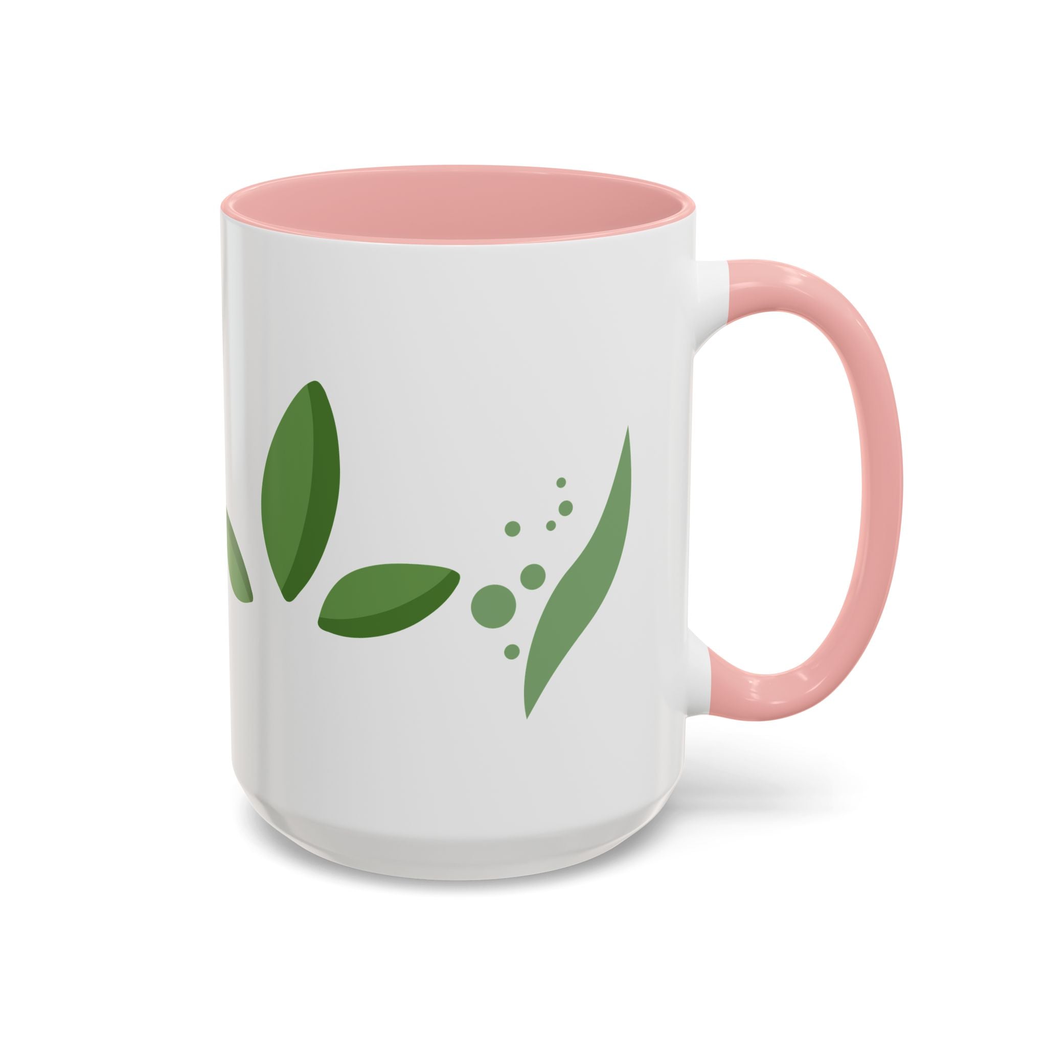 Greenery Accent Coffee Mug for Plant Lovers, Unique Tea Mug, Housewarming Gift, Eco-Friendly Mug, Garden Themed Kitchen Decor