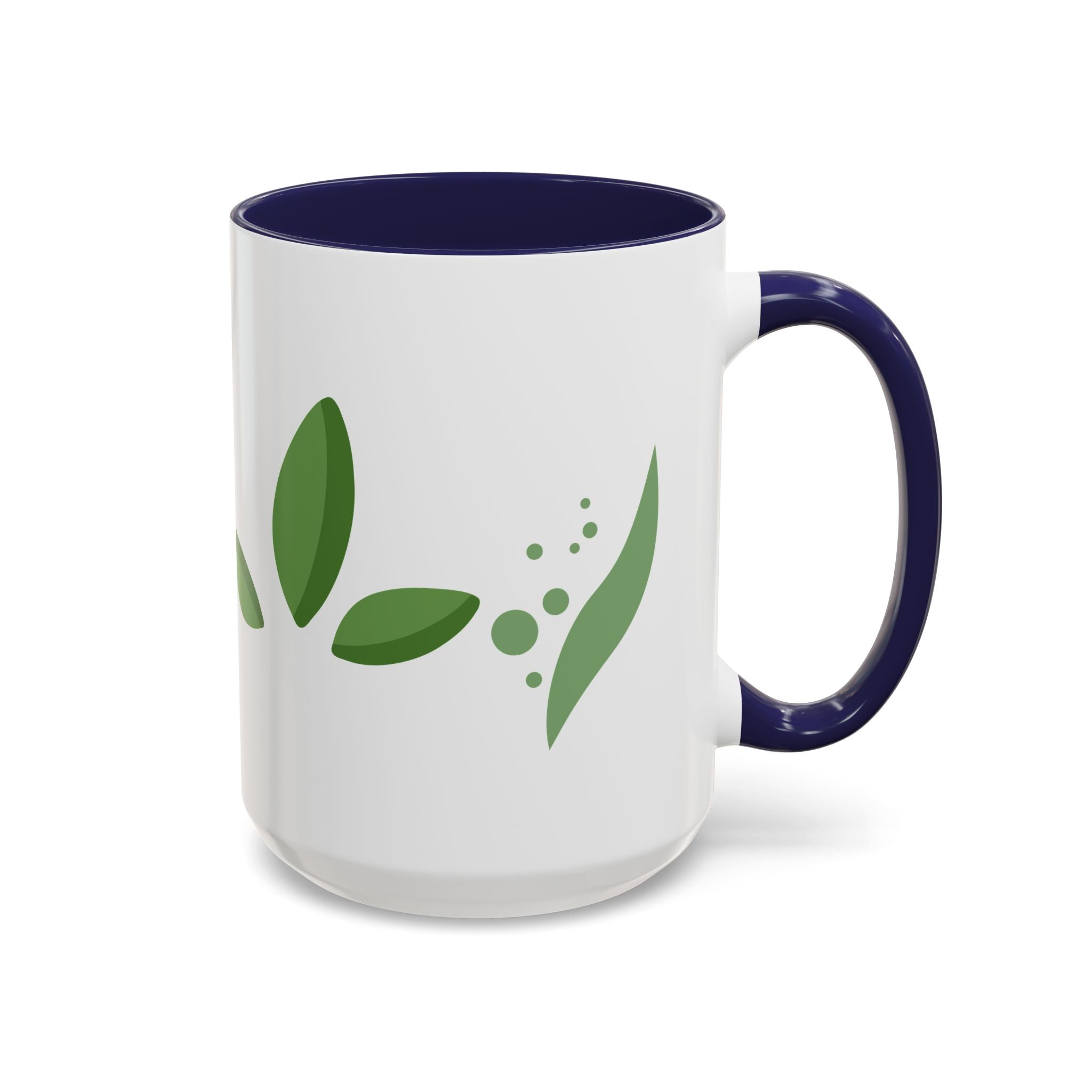 Greenery Accent Coffee Mug for Plant Lovers, Unique Tea Mug, Housewarming Gift, Eco-Friendly Mug, Garden Themed Kitchen Decor