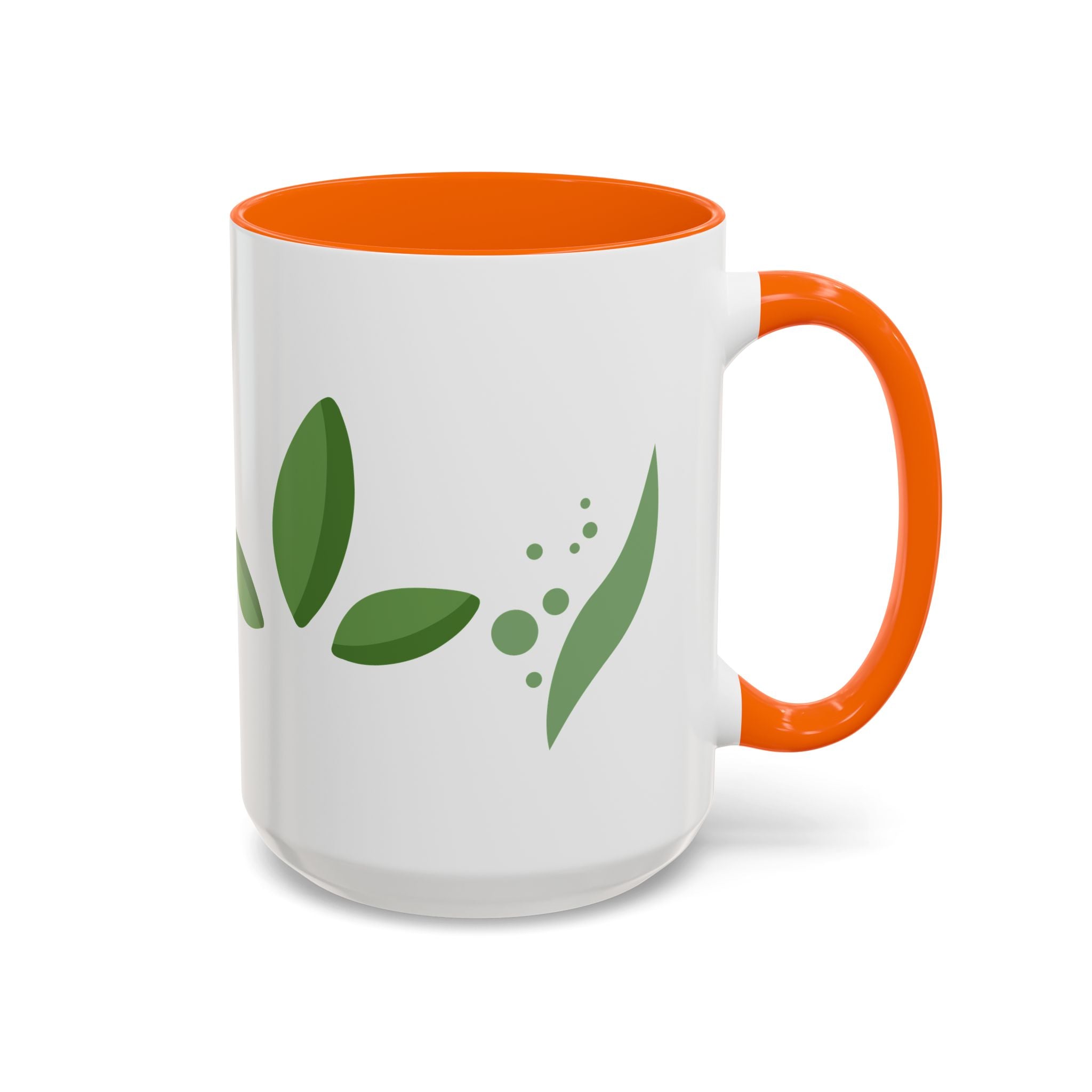Greenery Accent Coffee Mug for Plant Lovers, Unique Tea Mug, Housewarming Gift, Eco-Friendly Mug, Garden Themed Kitchen Decor