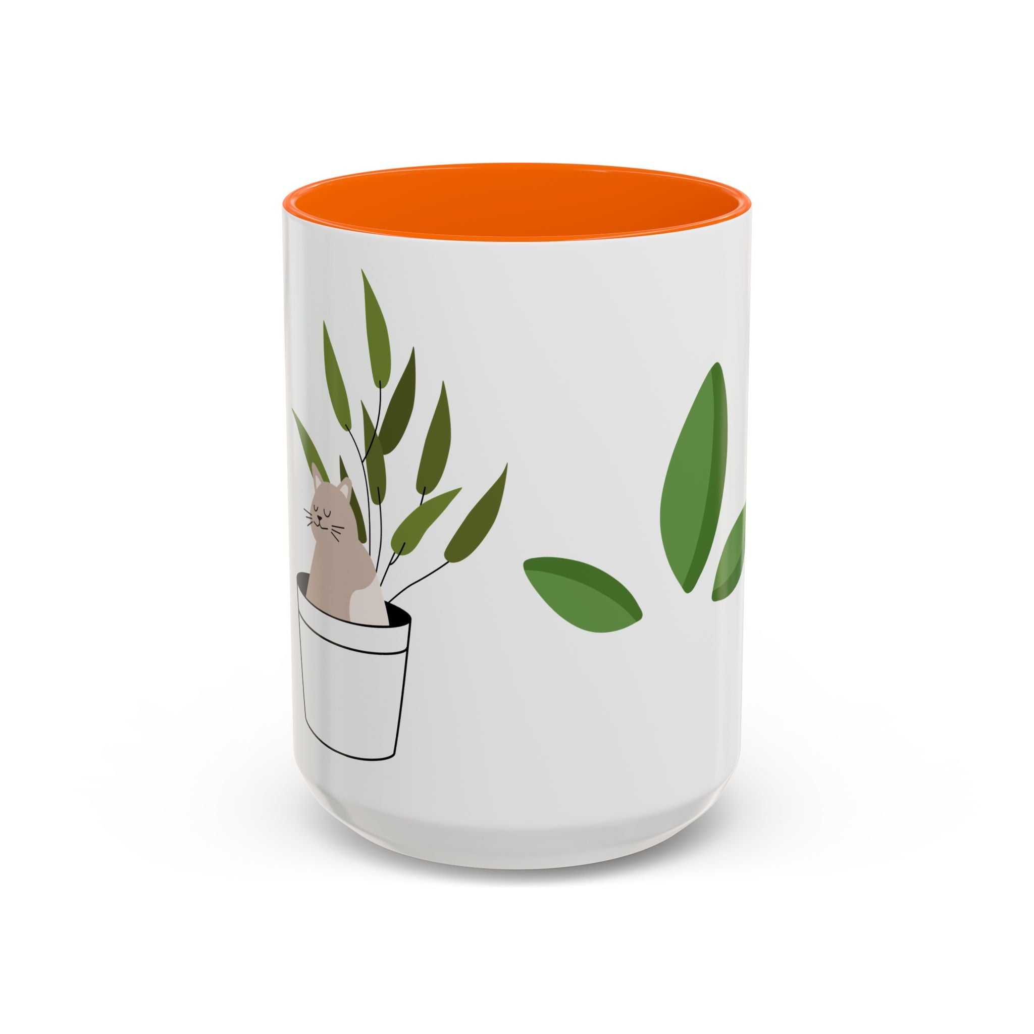Greenery Accent Coffee Mug for Plant Lovers, Unique Tea Mug, Housewarming Gift, Eco-Friendly Mug, Garden Themed Kitchen Decor
