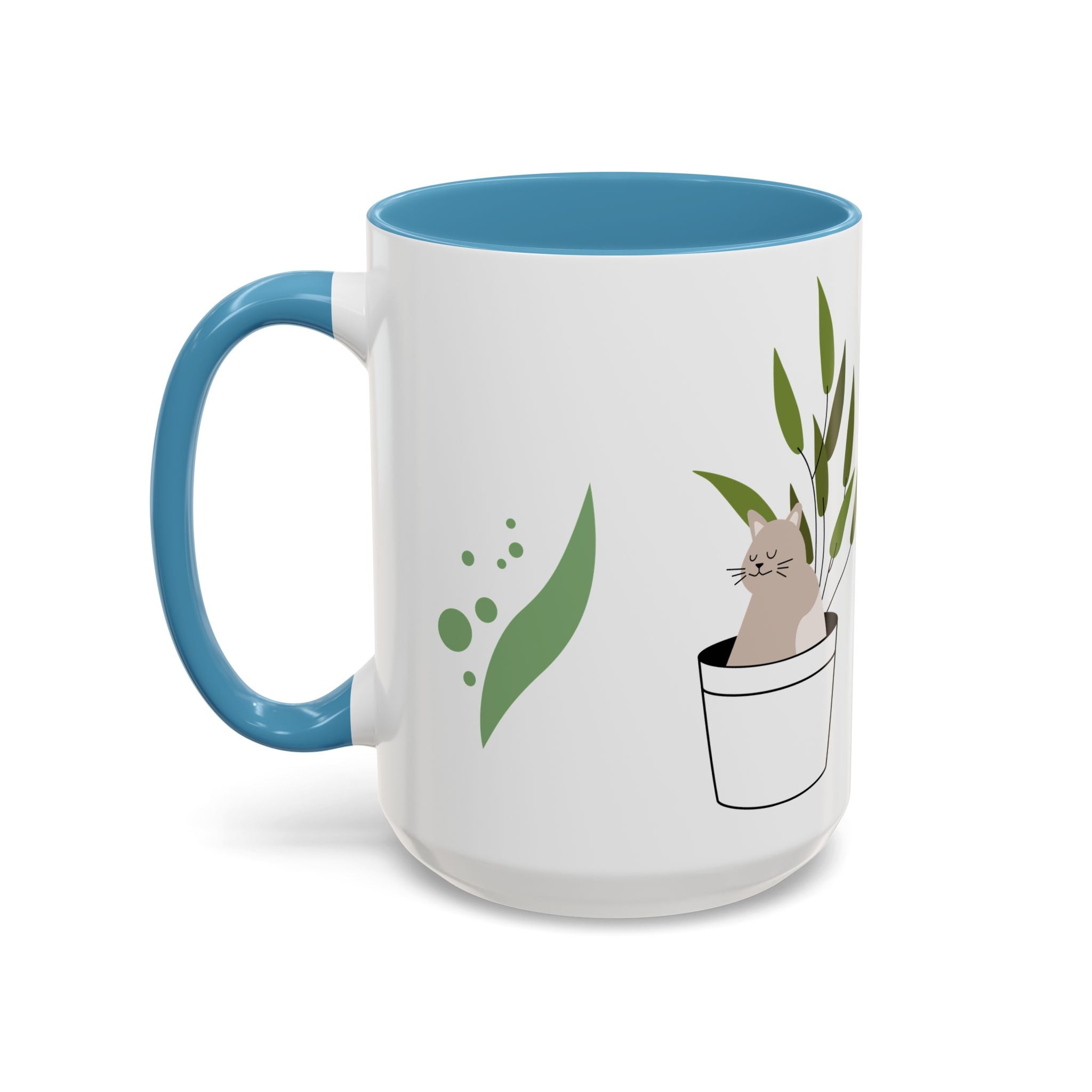 Greenery Accent Coffee Mug for Plant Lovers, Unique Tea Mug, Housewarming Gift, Eco-Friendly Mug, Garden Themed Kitchen Decor