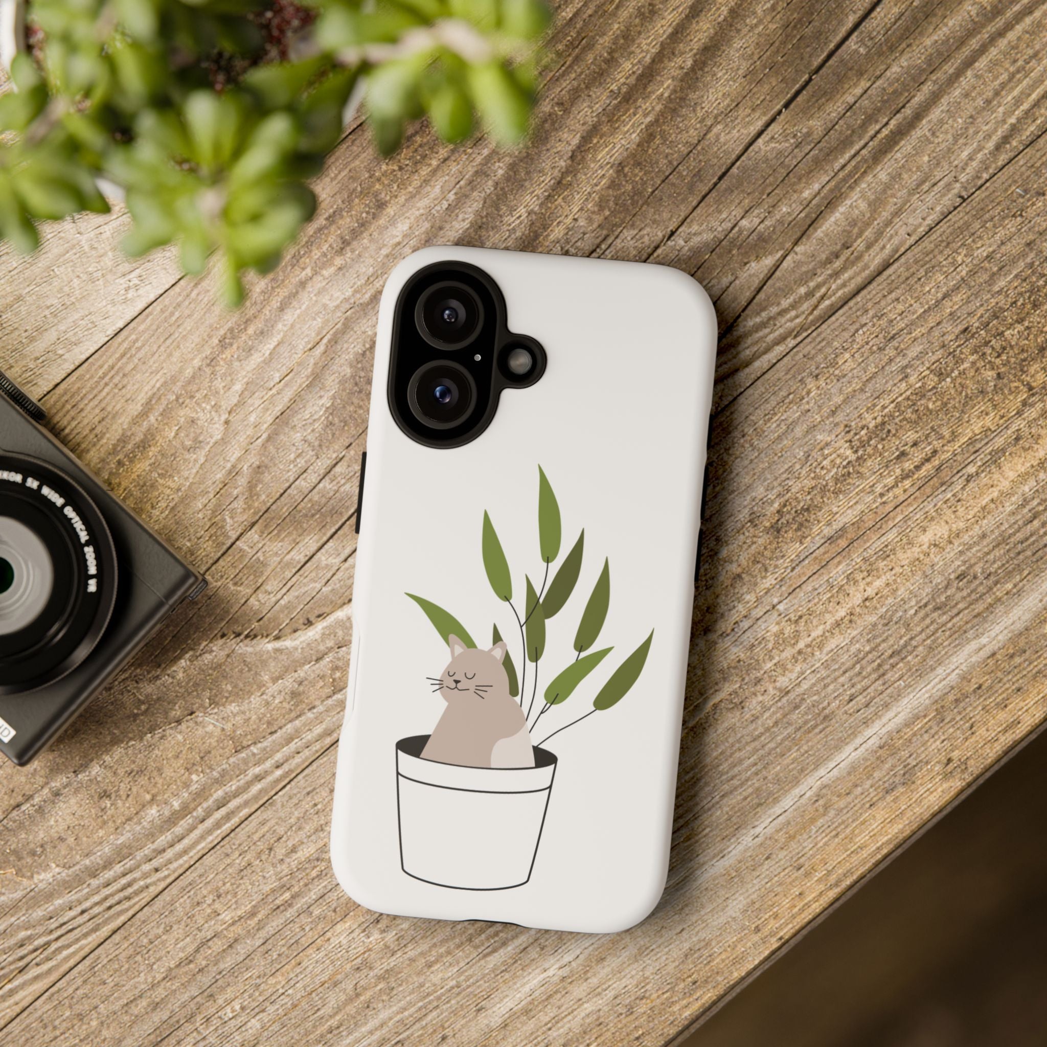 Cute Cat Phone Case, Pet Lover, Floral Design, Gift for Cat Owners, Unique Phone Accessories, Soft and Durable