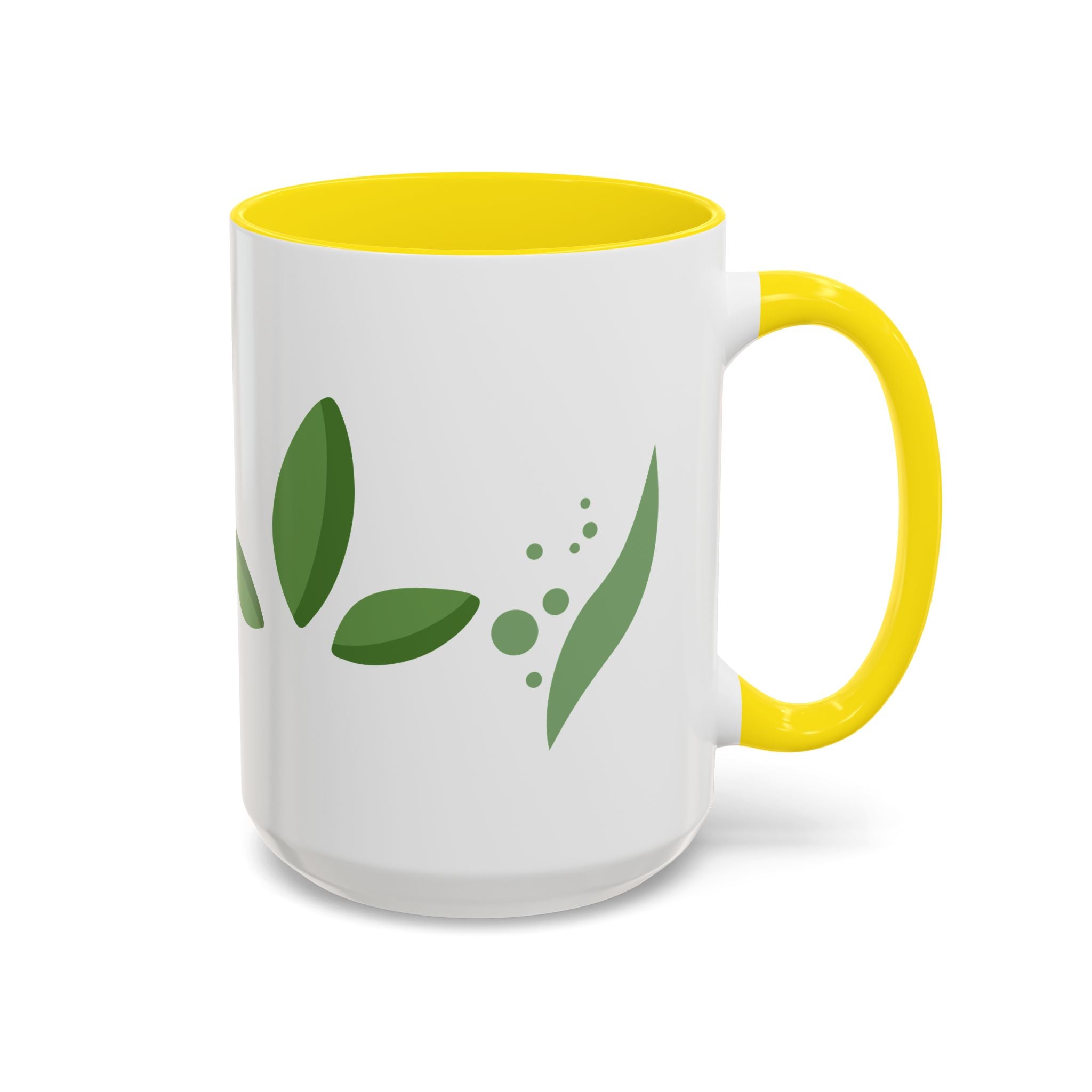 Greenery Accent Coffee Mug for Plant Lovers, Unique Tea Mug, Housewarming Gift, Eco-Friendly Mug, Garden Themed Kitchen Decor