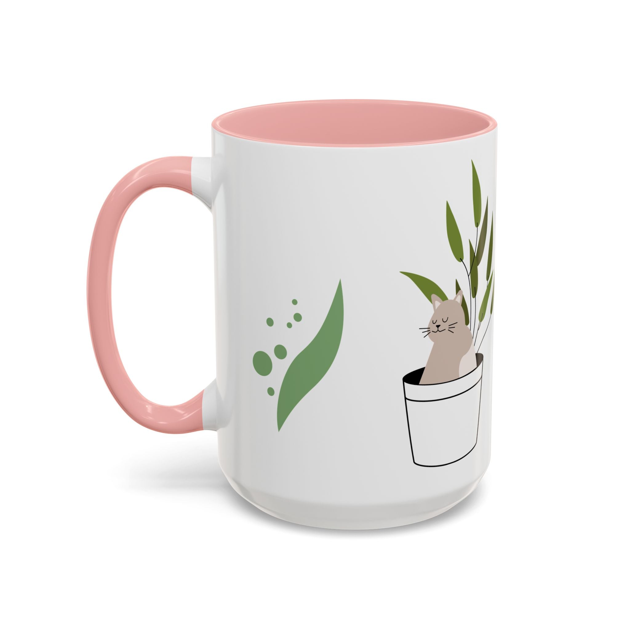 Greenery Accent Coffee Mug for Plant Lovers, Unique Tea Mug, Housewarming Gift, Eco-Friendly Mug, Garden Themed Kitchen Decor